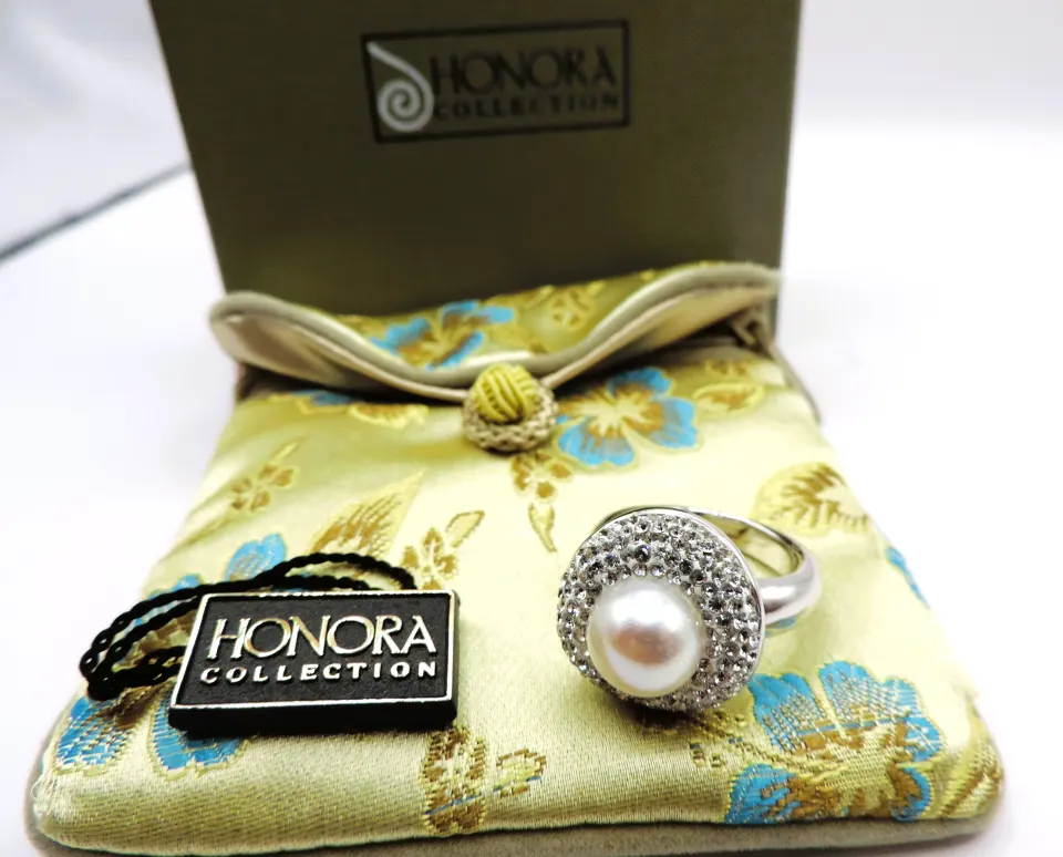 Honora Cultured Pearl Sterling Silver Ring New Boxed