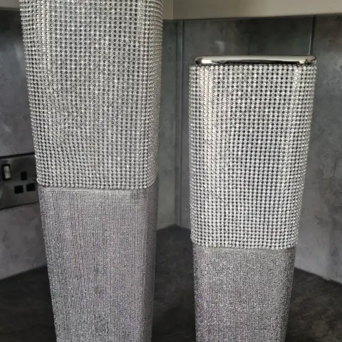 Silver Gemstone Tall Vase x 8