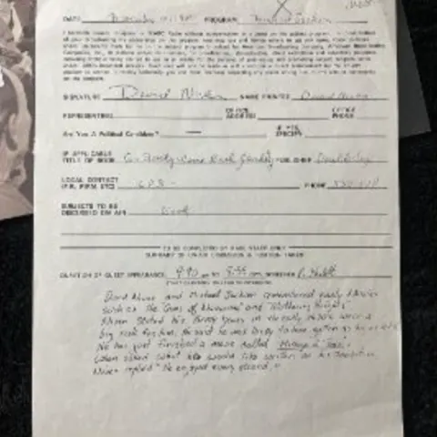 Radio Contract Signed By David Niven