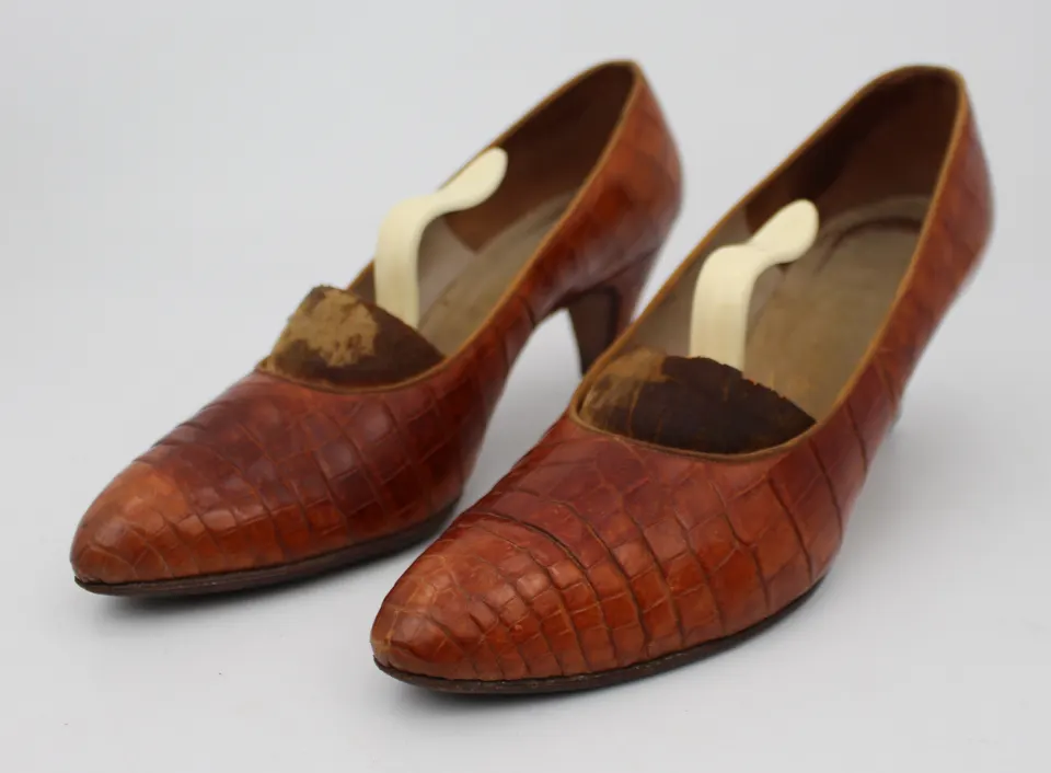 Pair of Vintage Ladies Ravne High Heel Court Shoes