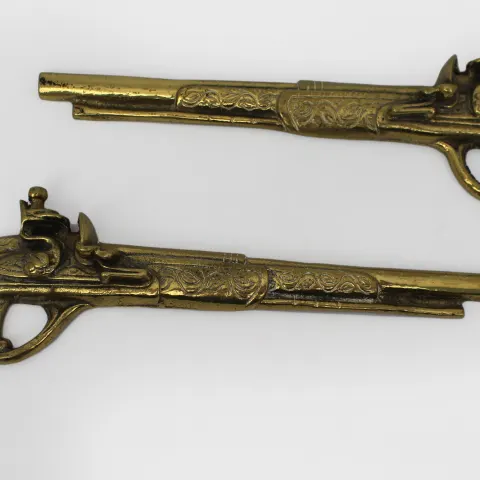 Pair of Decorative Brass Firearms