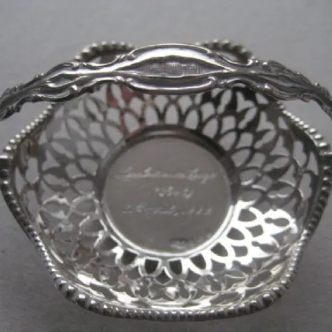 Antique Silver Sweetmeat Basket, Birmingham 1908