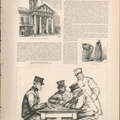 Antique 1888  Chelsea Pensioners & Hospital 4-Page Supplement