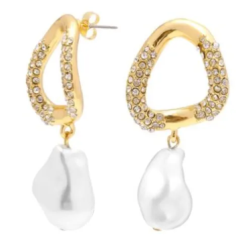 10 x RRP £15.91 ea Brand New Overstock - Chunky Gold Earrings For Women