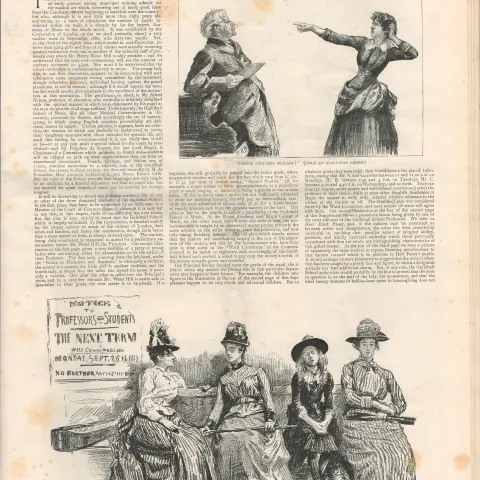 The Guildhall School Of Music Antique 1889 Newspaper