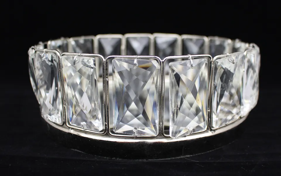 Contemporary Crystal Mirrored Centrepiece Tray