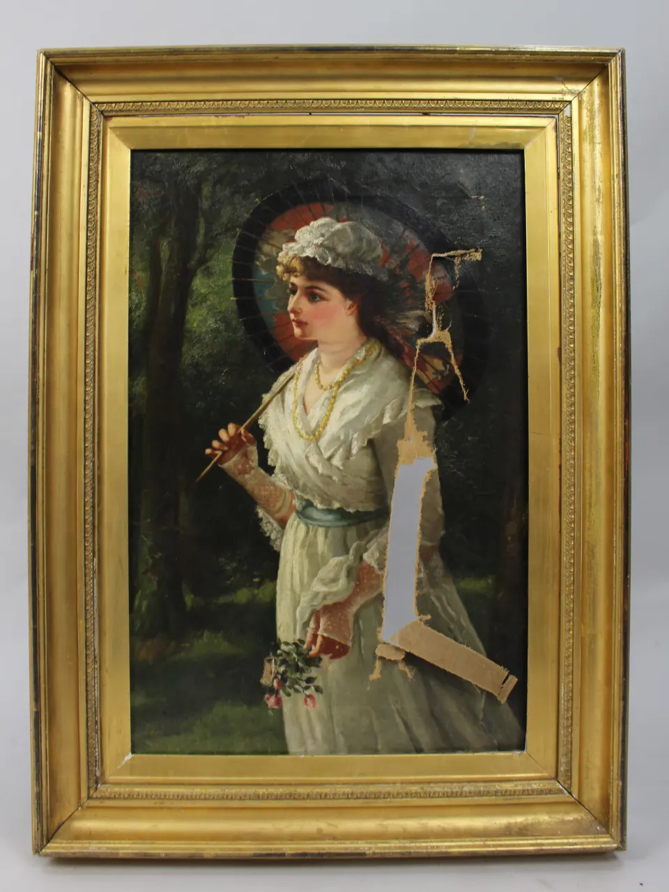 Beatrice Offor Victorian Bride Oil On Canvas Damaged