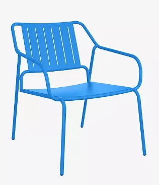 Item Description  -  John Lewis ANYDAY Brights Metal Garden Lounge Chair, Directoire Blue  -  Stock