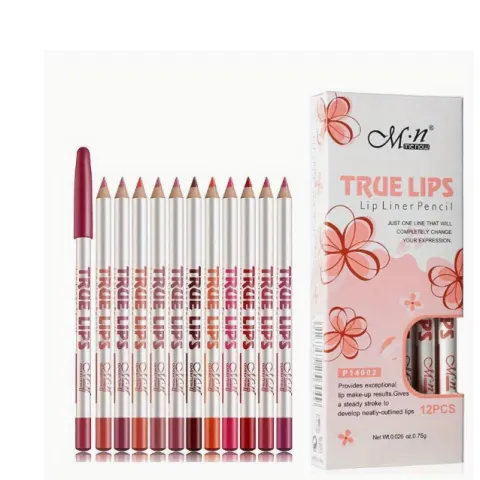 12 pcs Long-Lasting Lipstick Set with Professional Lip Liner Pencil and Matte Lip Gloss for Women