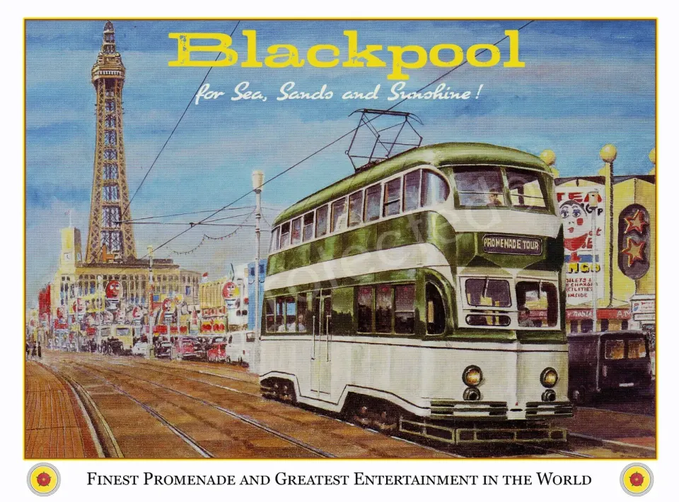 Blackpool Summer Holidays Are Here Vintage Nostalgic Designed Metal Wall Art