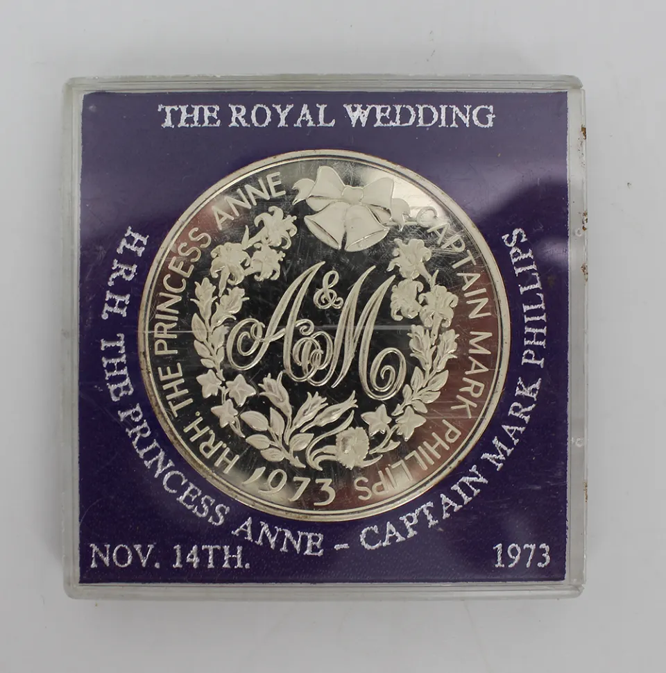 The Royal Wedding Priness Anne 1973 Limited Edition Sterling Silver Coin