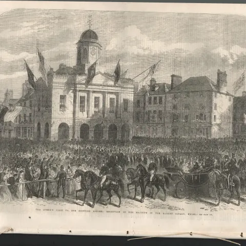 1867 Antique Queen Victoria Royal Trip to Kelso Scotland Newspaper