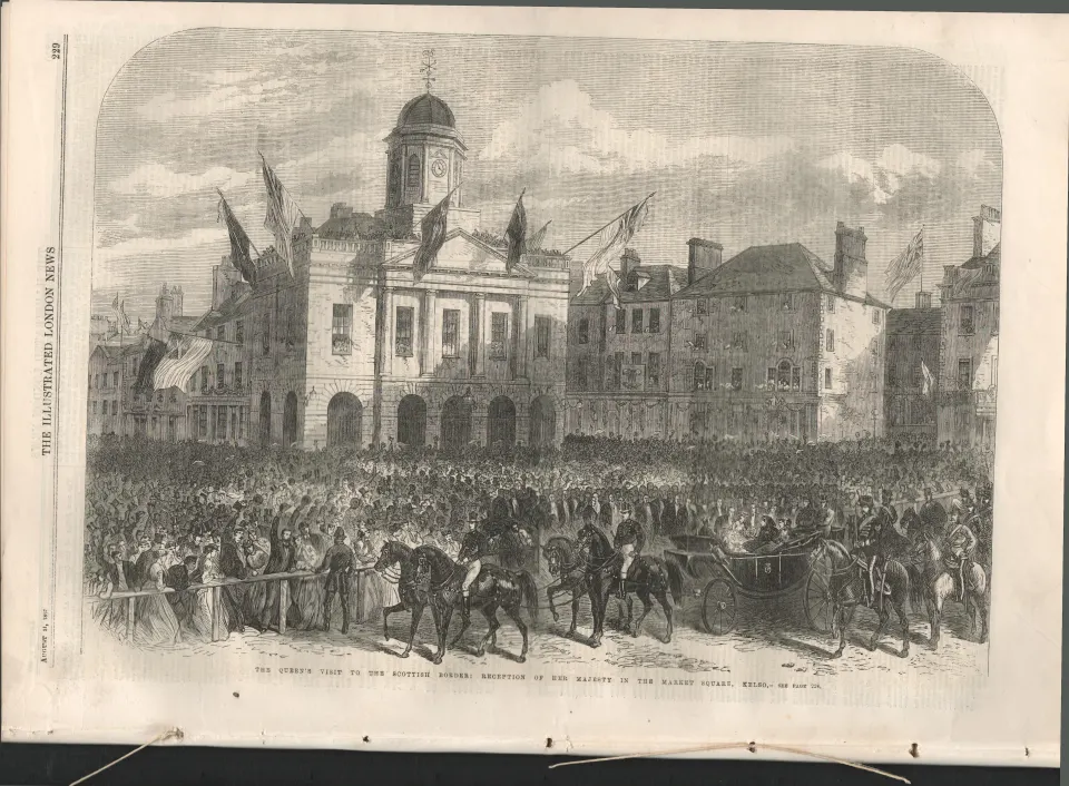1867 Antique Queen Victoria Royal Trip to Kelso Scotland Newspaper