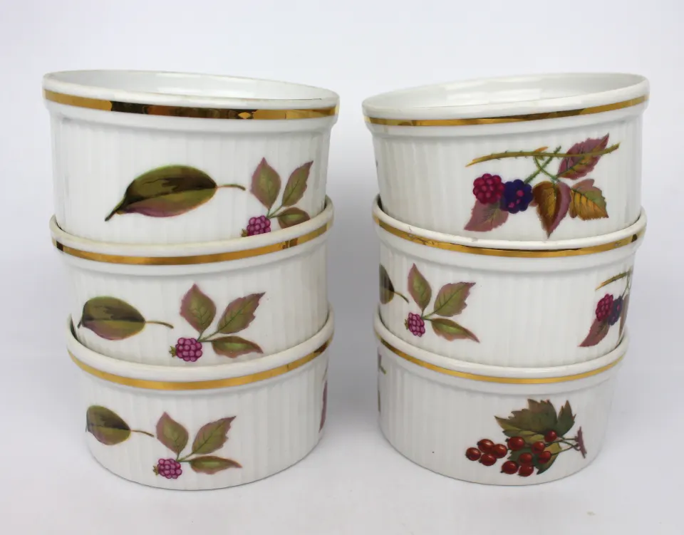 Set of 6 Royal Worcester Evesham Large Ramekin Dishes