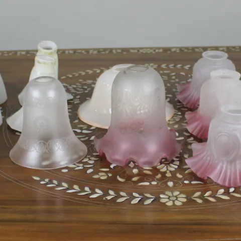 Collection of Vintage Glass Lampshades
