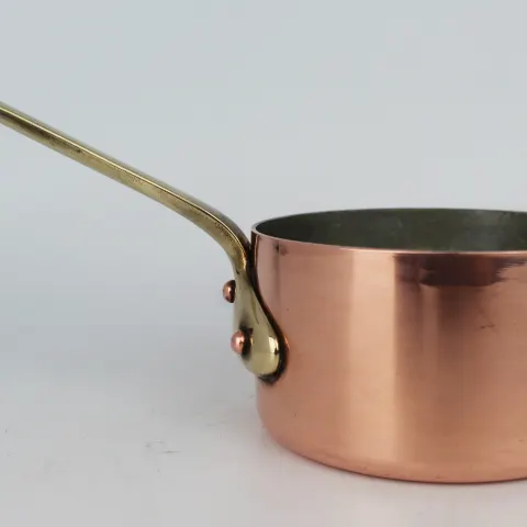 Small Early Vintage French Copper Saucepan