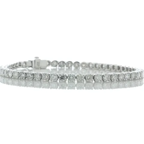 18ct White Gold Tennis Diamond Bracelet 11.44 Carats