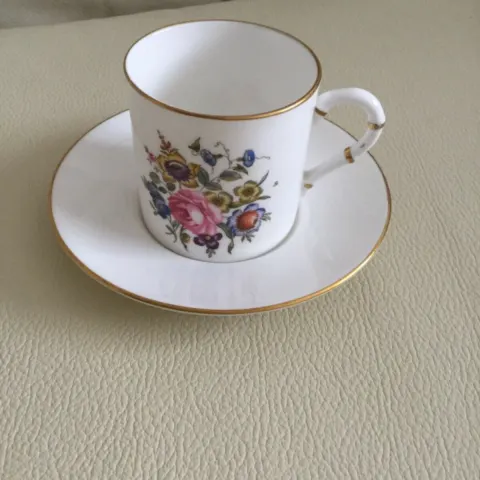 Royal Worcester Bournemouth Coffee/Espresso Cup & Saucer With Gold Gilding