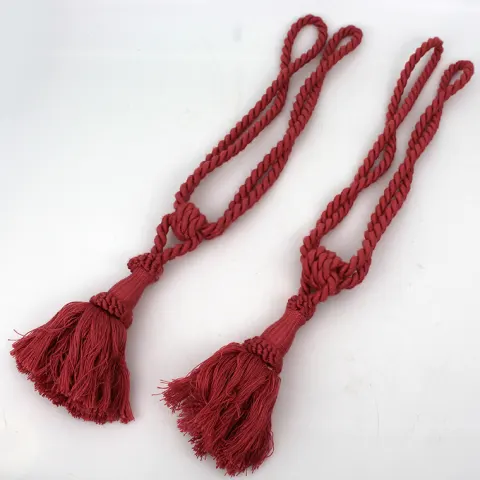 Vintage Terracotta Pink Curtain Tie Backs