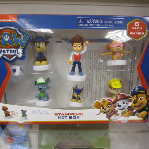 10pcs  PAW PATROL  brand new sealed 6 pack stamper set with games in side such as Snakes & ladders ,