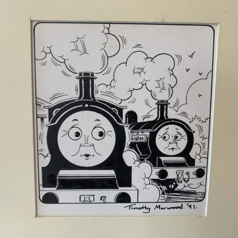 Thomas The Tank Engine & Friends Original Artwork, Signed By Timothy Marwood Engine
