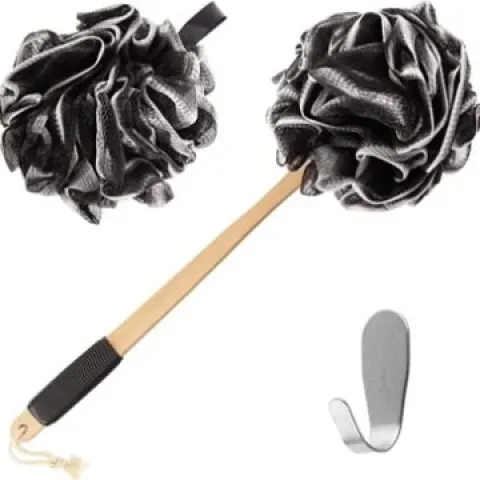 5 x Loofah Back Scrubber | Bamboo Charcoal Infused RRP £13.99 ea L29a
