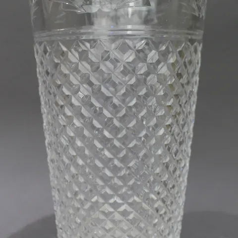 Stuart Sherbourne Cut Crystal Vase