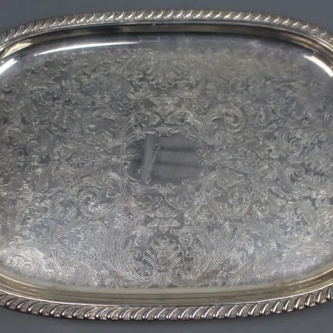 Vintage Silver Plated Serving Tray