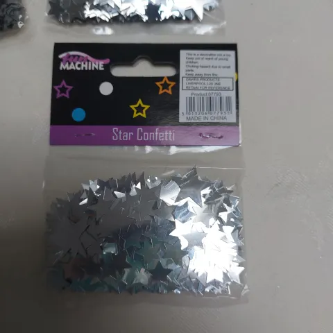 Silver Confetti Stars - 20 Packs