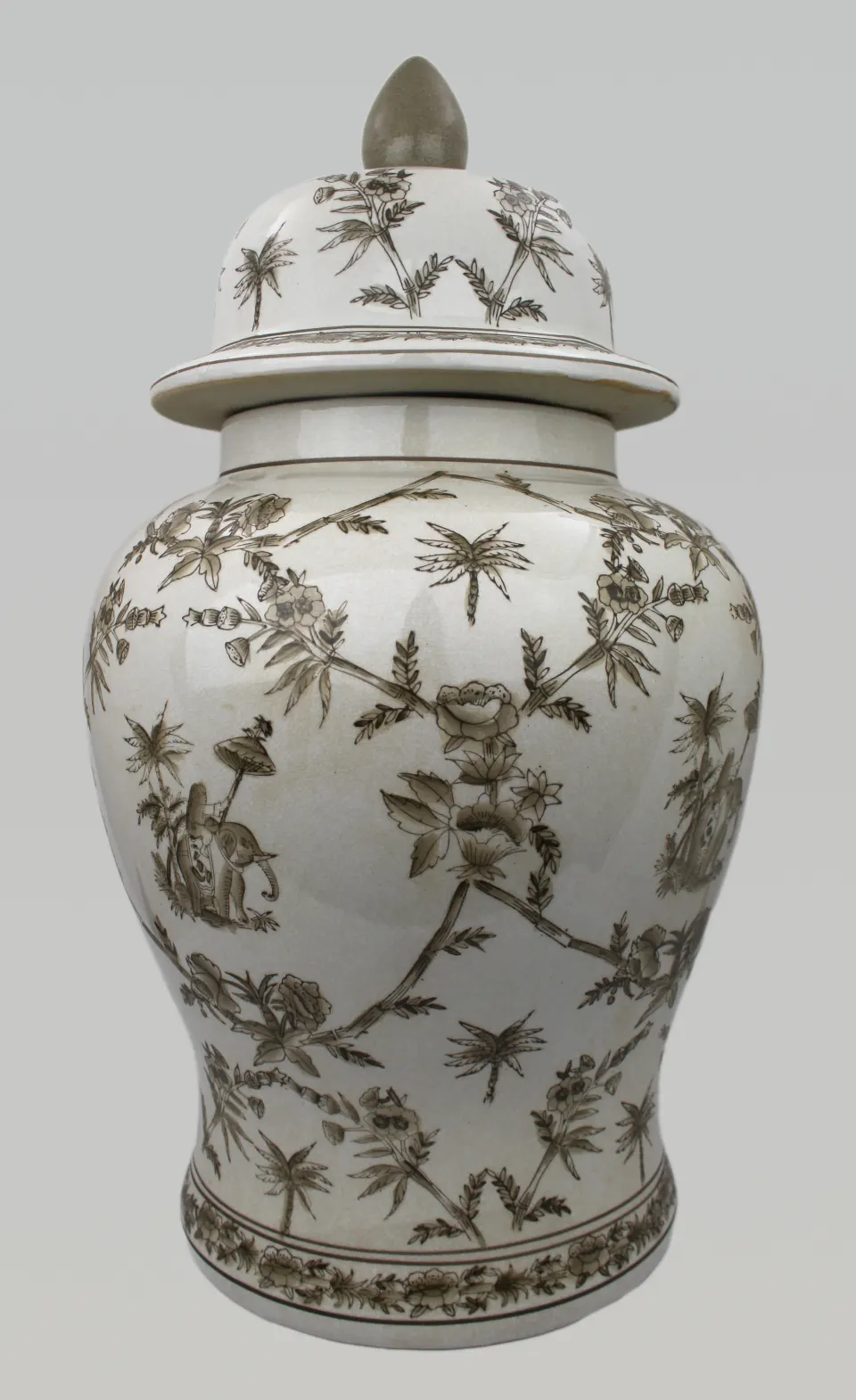 Large Decorative India Jane Lidded Jar