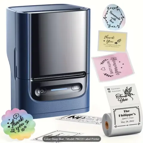 Wireless Label Printer, 5.08 cm Portable Thermal Printer for Small Business L4c