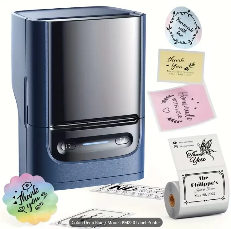 Wireless Label Printer, 5.08 cm Portable Thermal Printer for Small Business L4c
