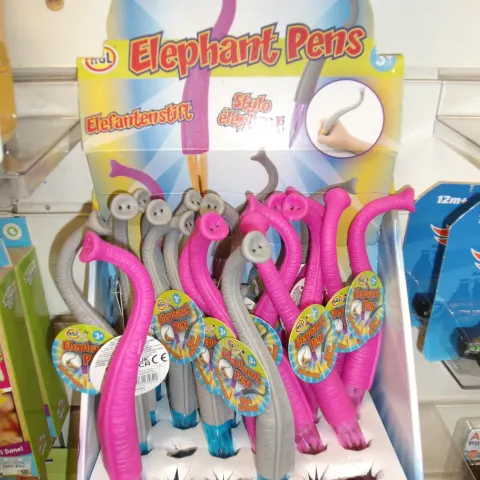 100pcs Amazing novelty elephant pen in retail display unit - rrp £2.99. a pen