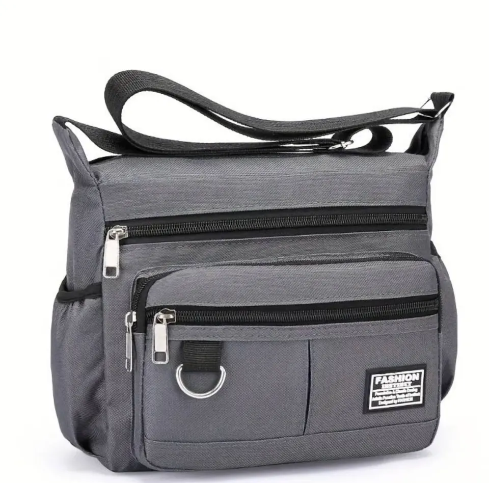 Brand New Unisex Crossbody Shoulder Bag Lightweight Multi-Zipper, Versatile And Simplistic.