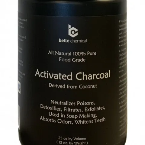 Belle Chemical Activated Charcoal Derived From Coconut (25oz). For Teeth Whitening