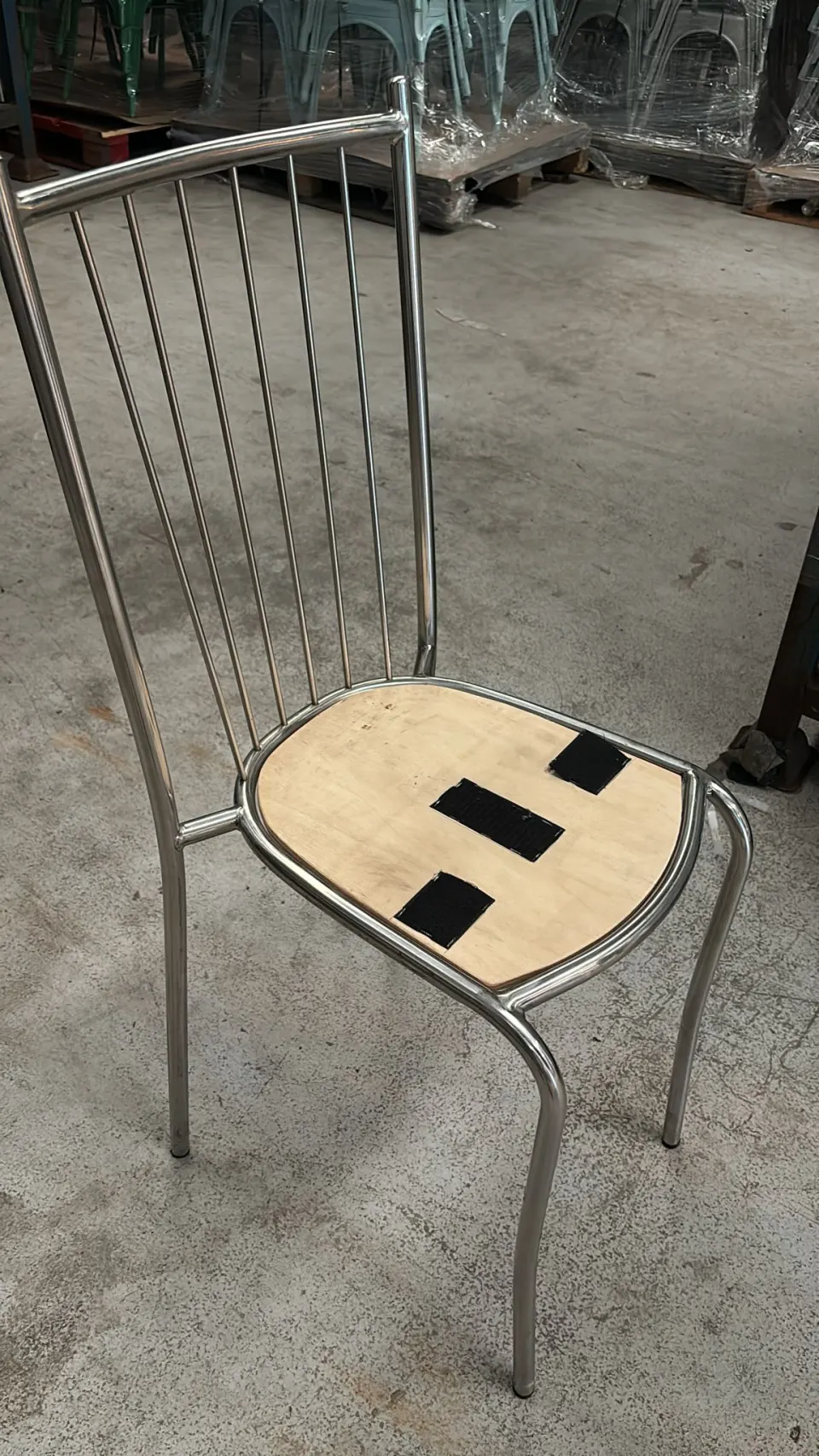 50 x Paris Stacking Chairs Stainless Steel Finish