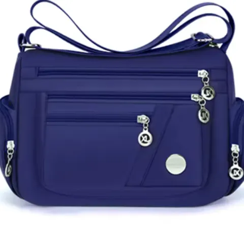 Neutral Nylon Ladies’ Handbag – Oxford Cloth Crossbody, Multi-Compartment Travel & Casual Bag