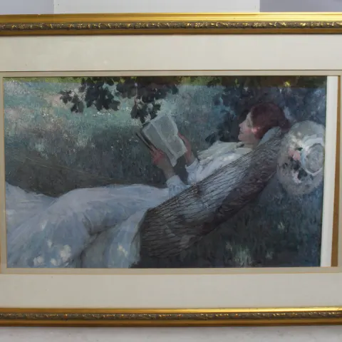 "Love Story" Print Set in Gilt Frame