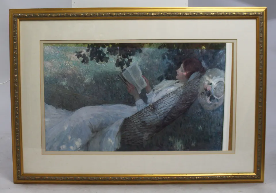 "Love Story" Print Set in Gilt Frame