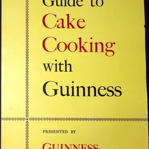 Guinness Guide To Cake Cooking 60-Year-Old Double Sided Print.