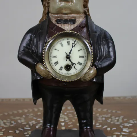 Antique Bradley & Hubbard 'John Bull' Blinking Eye Clock – Pat. 1887