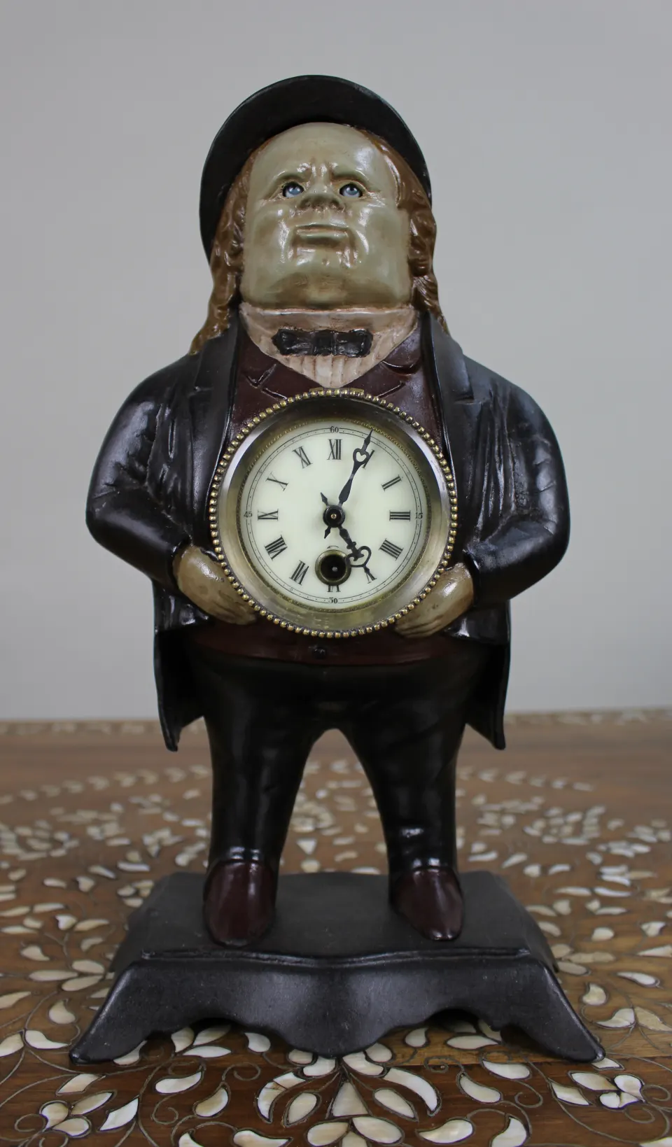 Antique Bradley & Hubbard 'John Bull' Blinking Eye Clock – Pat. 1887