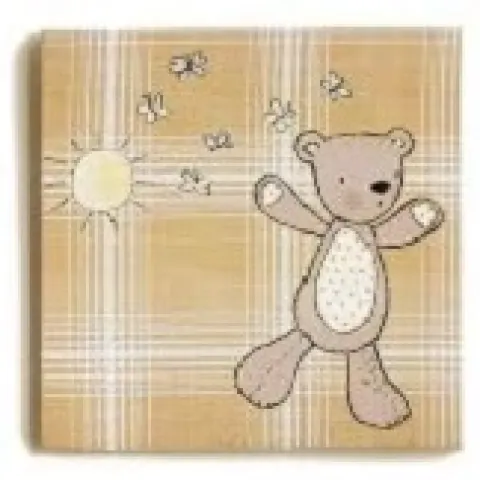 Bear Hugs Canvas Set of 3, Multi-Colour, 20 x 60