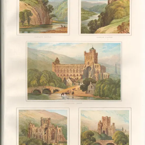 Colour Antique Views Of Border County Victorian 1880 Newspaper