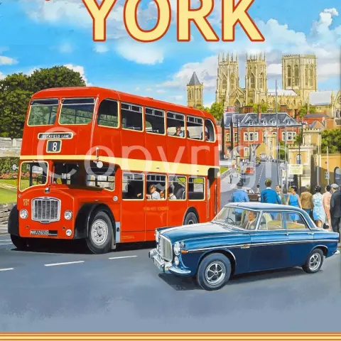 Welcome To York The Gateway To History Holiday Poster Style Metal Wall Art