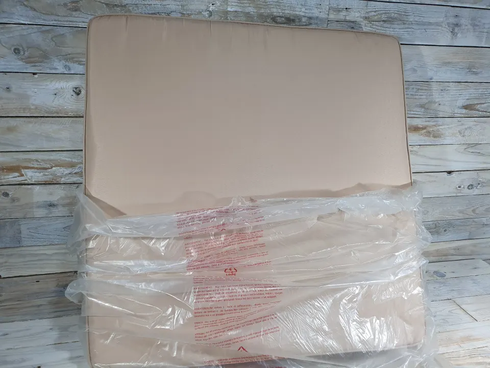 Single Very Large Beige Square Rattan Cushion. Size 63x64x9cm.  Rrp £18