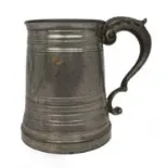Pewter Tankard with Glass Bottom