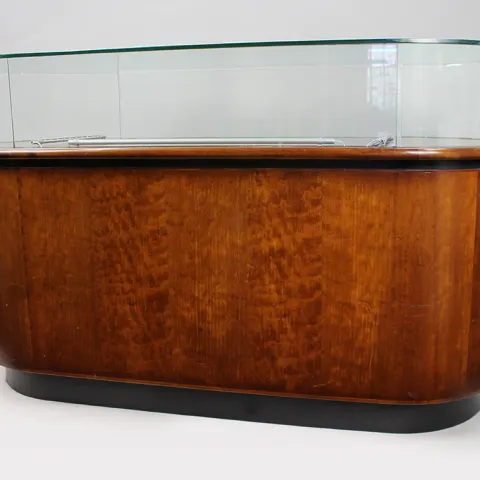 High Quality Oval Form Jewellery Display Cabinet Counter
