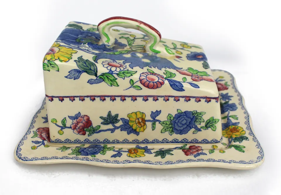 Antique Staffordshire Cheese Dish.