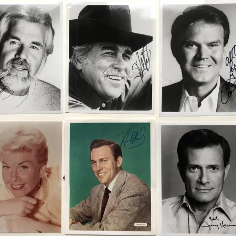 MUSICAL/COUNTRY; Doris Day, Howard Keel, Kenny Rogers, Glen Campbell & Jerry Herman signed photos